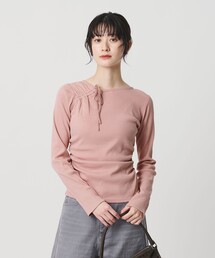 Tシャツ/カットソー（ピンク/桃色系・ショート丈）ファッション通販