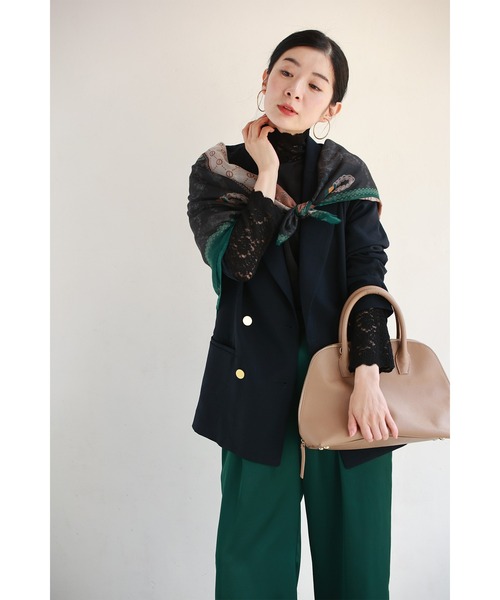 cawaii(カワイイ)の「ベロア×レース 寒さも抜け感も我慢しない インナー(Tシャツ/カットソー・レディース・アイボリー/ブラック・S~M/L~LL)」の9枚目の写真