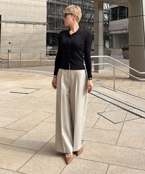 JENNE(ジェンヌ)の「とろみサマートップス(ニット/セーター・レディース・ブラック/ホワイト・SMALL/MEDIUM/LARGE)」の3枚目の写真