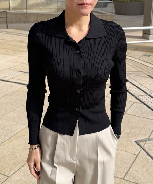 JENNE(ジェンヌ)の「とろみサマートップス(ニット/セーター・レディース・ブラック/ホワイト・SMALL/MEDIUM/LARGE)」の4枚目の写真