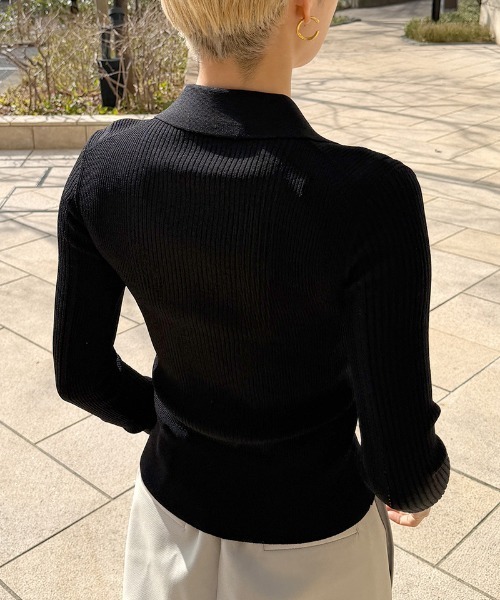 JENNE(ジェンヌ)の「とろみサマートップス(ニット/セーター・レディース・ブラック/ホワイト・SMALL/MEDIUM/LARGE)」の5枚目の写真