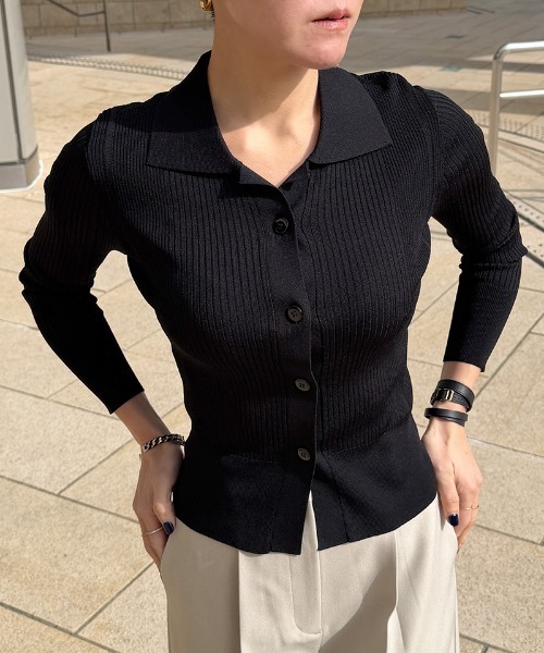 JENNE(ジェンヌ)の「とろみサマートップス(ニット/セーター・レディース・ブラック/ホワイト・SMALL/MEDIUM/LARGE)」の12枚目の写真