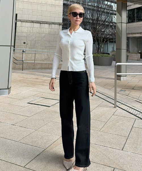 JENNE(ジェンヌ)の「とろみサマートップス(ニット/セーター・レディース・ブラック/ホワイト・SMALL/MEDIUM/LARGE)」の20枚目の写真