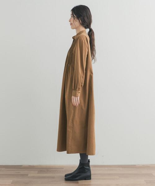 URBAN RESEARCH DOORS(アーバンリサーチドアーズ)の「ピーチタッチピンタックワンピース(ワンピース・レディース・キャメル/ブラック/カーキ・FREE)」の12枚目の写真