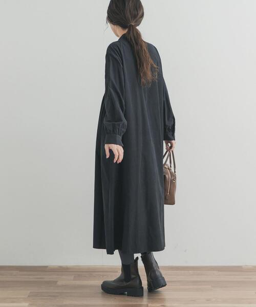 URBAN RESEARCH DOORS（アーバンリサーチドアーズ）の「ピーチタッチピンタックワンピース（ワンピース・レディース・キャメル/ブラック/カーキ・FREE）」の7枚目の写真