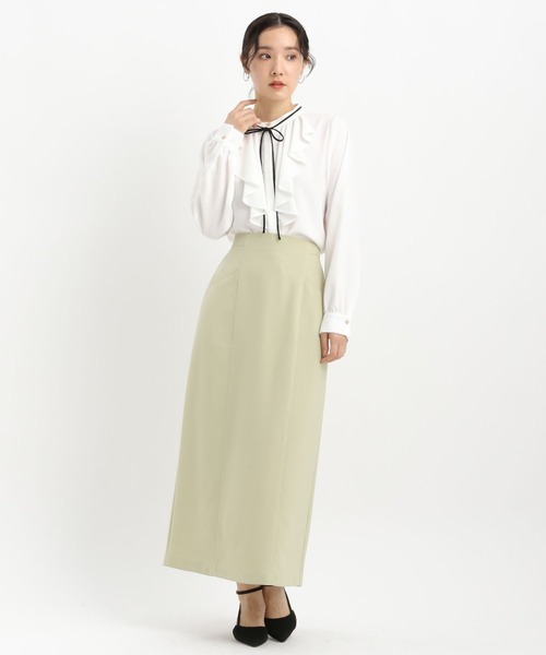 Andemiu（アンデミュウ）の「フロントフリルリボンブラウス644028（シャツ/ブラウス・レディース・ネイビー/オフホワイト/ブルー・FREE）」の17枚目の写真