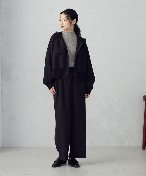 COMME CA ISM(コムサイズム)の「ギャザーパンツ / セットアップ対応(その他パンツ・レディース・ブラック/チャコール・FREE)」の7枚目の写真