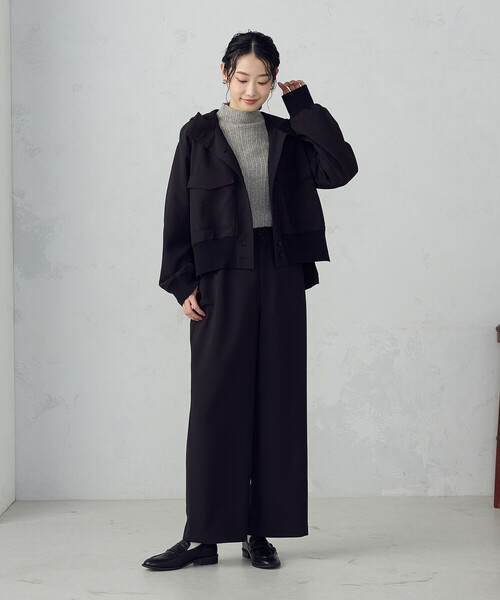 COMME CA ISM(コムサイズム)の「ギャザーパンツ / セットアップ対応(その他パンツ・レディース・ブラック/チャコール・FREE)」の6枚目の写真
