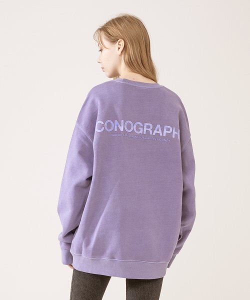 ICONOGRAPHY(アイコノグラフィー)の「ピグメントヘビーコットントリニティLAVEN(スウェット・レディース・ラベンダー・MEDIUM/LARGE)」の1枚目の写真