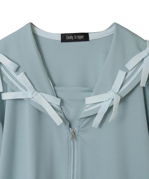 Candy Stripper(キャンディストリッパー)の「FULL OF RIBBON SAILOR JERSEY ブルゾン(ブルゾン・レディース・ブラック/ライトブルー/ピンク/グレー・FREE)」の20枚目の写真