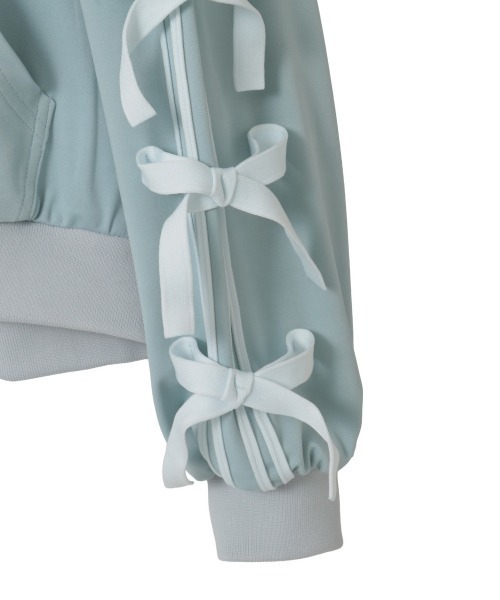 Candy Stripper(キャンディストリッパー)の「FULL OF RIBBON SAILOR JERSEY ブルゾン(ブルゾン・レディース・ブラック/ライトブルー/ピンク/グレー・FREE)」の21枚目の写真