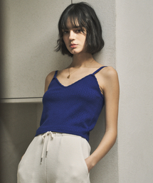 VANONE ATELIER（バノンアトリエ）の「KN4246 ピーコットパンチングニットビスチェ_Blue（ニット/セーター）」