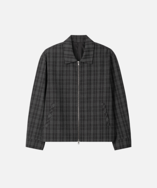 DRAW FIT（ドローフィット）の「ステイブルレイヤーチェックジャケット [グレー]（ブルゾン・メンズ・その他・M/L/XL）」の3枚目の写真