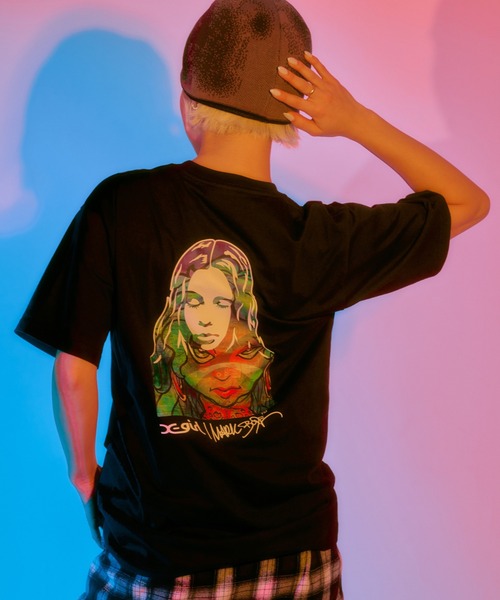 X-girl（エックスガール）の「X-girl × Mark Bode S/S TEE（Tシャツ/カットソー・レディース・ホワイト/ブラック・S/L/M）」の2枚目の写真