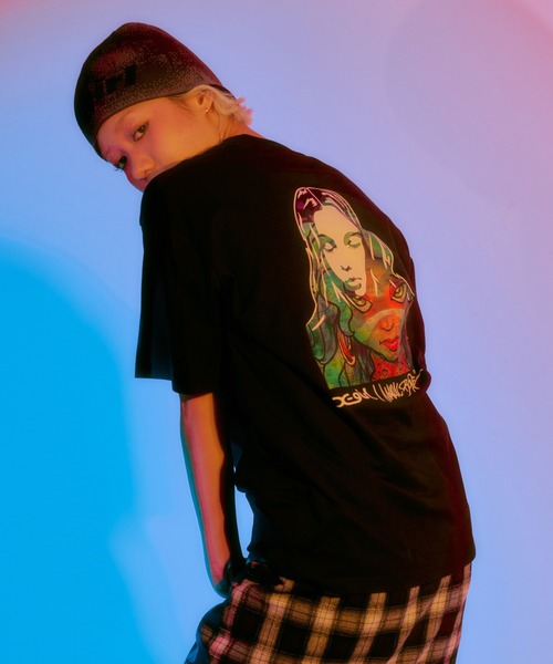 X-girl（エックスガール）の「X-girl × Mark Bode S/S TEE（Tシャツ/カットソー・レディース・ホワイト/ブラック・S/L/M）」の4枚目の写真