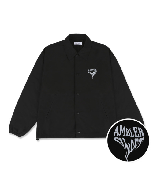 ambler(エムブラー)の「AMBLER SUNSET オーバーサイズ コーチジャケット AOU101 (ブラック)(ナイロンジャケット・メンズ・その他・M/L)」の2枚目の写真