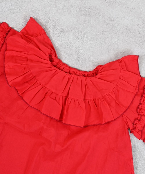 MARKEY'S（マーキーズ）の「フリルワンピース（ワンピース・キッズ・ブラック/レッド・90/150/140/130/120/110/100）」の4枚目の写真