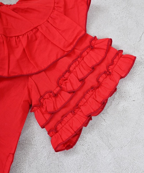 MARKEY'S（マーキーズ）の「フリルワンピース（ワンピース・キッズ・ブラック/レッド・90/150/140/130/120/110/100）」の5枚目の写真