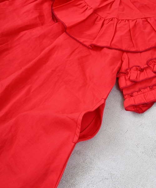 MARKEY'S（マーキーズ）の「フリルワンピース（ワンピース・キッズ・ブラック/レッド・90/150/140/130/120/110/100）」の7枚目の写真