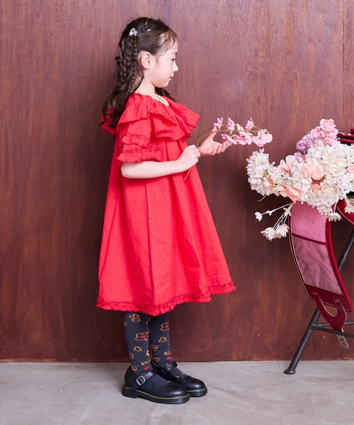 MARKEY'S（マーキーズ）の「フリルワンピース（ワンピース・キッズ・ブラック/レッド・90/150/140/130/120/110/100）」の21枚目の写真