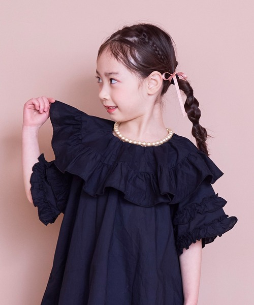 MARKEY'S（マーキーズ）の「フリルワンピース（ワンピース・キッズ・ブラック/レッド・90/150/140/130/120/110/100）」の16枚目の写真