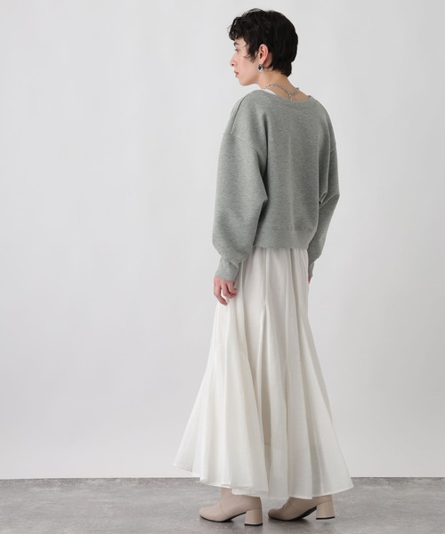 studio CLIP（スタディオクリップ）の「《ウタオ》ロングフレアスカート（スカート・レディース・オフホワイト/ブラック/ライトグレー・FREE）」の7枚目の写真