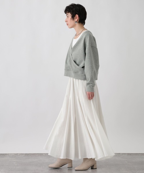 studio CLIP（スタディオクリップ）の「《ウタオ》ロングフレアスカート（スカート・レディース・オフホワイト/ブラック/ライトグレー・FREE）」の8枚目の写真
