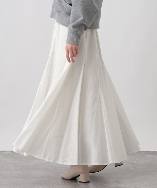 studio CLIP（スタディオクリップ）の「《ウタオ》ロングフレアスカート（スカート・レディース・オフホワイト/ブラック/ライトグレー・FREE）」の10枚目の写真