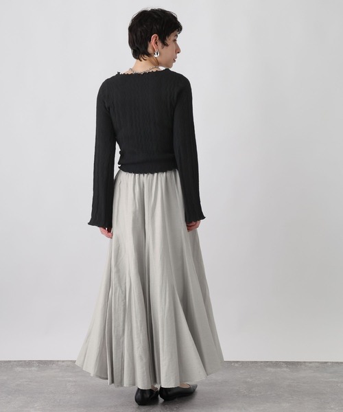 studio CLIP（スタディオクリップ）の「《ウタオ》ロングフレアスカート（スカート・レディース・オフホワイト/ブラック/ライトグレー・FREE）」の14枚目の写真