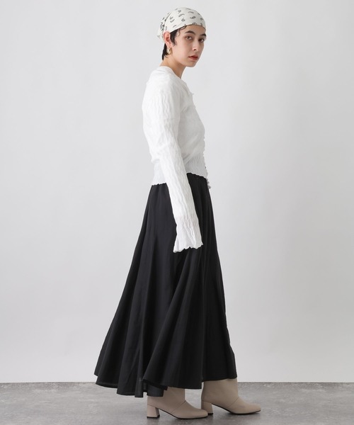 studio CLIP（スタディオクリップ）の「《ウタオ》ロングフレアスカート（スカート・レディース・オフホワイト/ブラック/ライトグレー・FREE）」の18枚目の写真