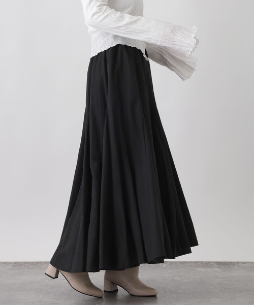 studio CLIP（スタディオクリップ）の「《ウタオ》ロングフレアスカート（スカート・レディース・オフホワイト/ブラック/ライトグレー・FREE）」の20枚目の写真