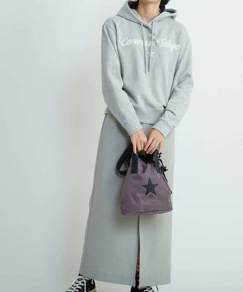 CONVERSE TOKYO(コンバーストウキョウ)の「SATIN BALLOON SHOULDER BAG(ショルダーバッグ・レディース・チャコールグレー/ブラック/ホワイト・FREE)」の10枚目の写真