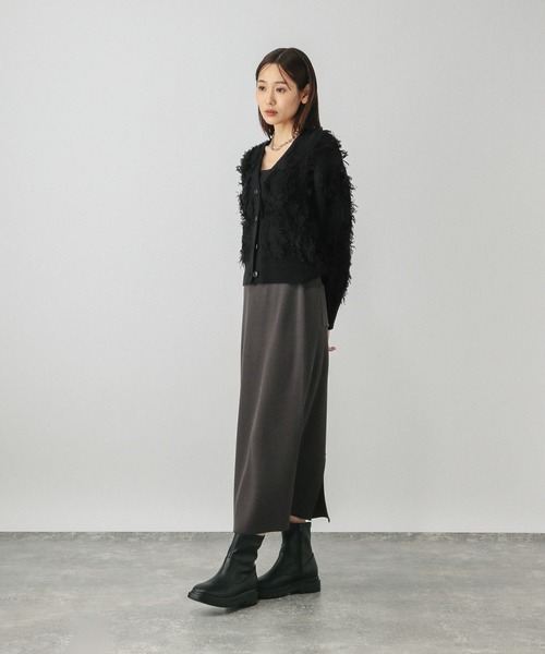 GLOBAL WORK（グローバルワーク）の「フリンジケーブルカーディガン/634006（カーディガン/ボレロ・レディース・ブラウン系その他3/オフホワイト/ブラック・MEDIUM）」の15枚目の写真