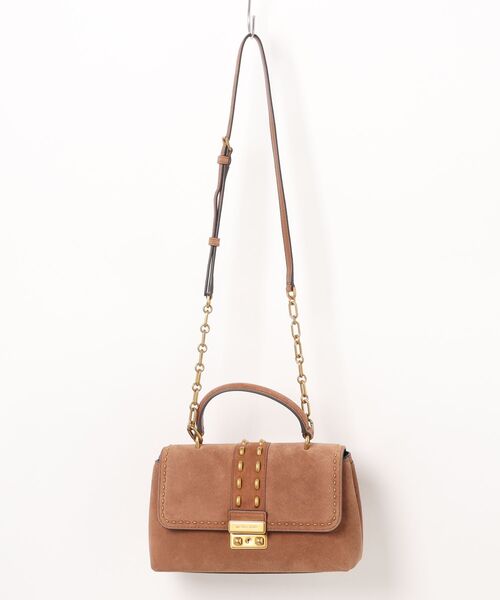 MICHAEL KORS(マイケルコース)の「TRIBECA レザー サッチェル ミディアム(ハンドバッグ・レディース・ブラウン系・FREE)」の4枚目の写真