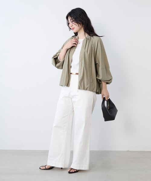 MICA&DEAL(マイカ&ディール)の「バギーライクワイドパンツ〈2サイズ展開〉(チノパンツ・レディース・ホワイト/ベージュ/ネイビー/グレー/ライトブルー・36/38)」の19枚目の写真