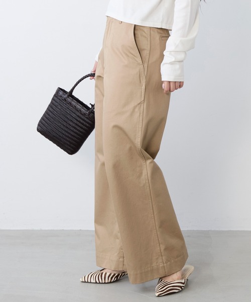 MICA&DEAL(マイカ&ディール)の「バギーライクワイドパンツ〈2サイズ展開〉(チノパンツ・レディース・ホワイト/ベージュ/ネイビー/グレー/ライトブルー・36/38)」の21枚目の写真