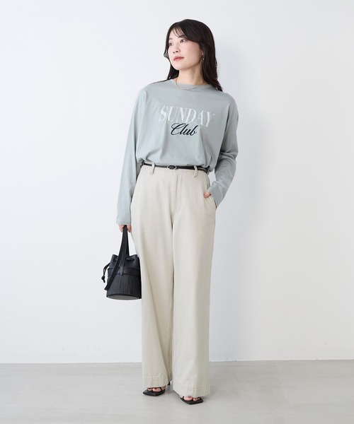 MICA&DEAL(マイカ&ディール)の「バギーライクワイドパンツ〈2サイズ展開〉(チノパンツ・レディース・ホワイト/ベージュ/ネイビー/グレー/ライトブルー・36/38)」の8枚目の写真