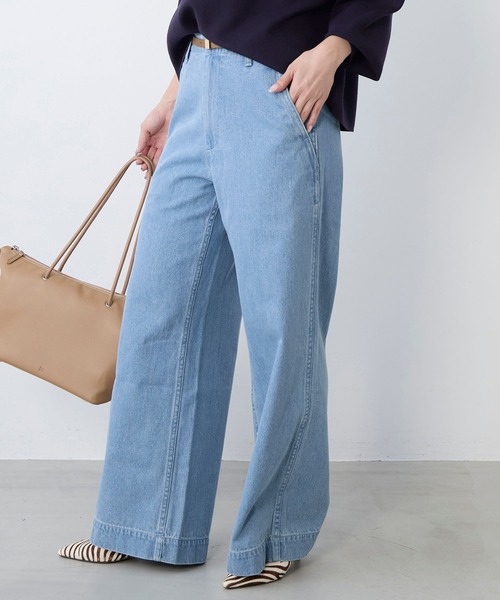 MICA&DEAL(マイカ&ディール)の「バギーライクワイドパンツ〈2サイズ展開〉(チノパンツ・レディース・ホワイト/ベージュ/ネイビー/グレー/ライトブルー・36/38)」の14枚目の写真