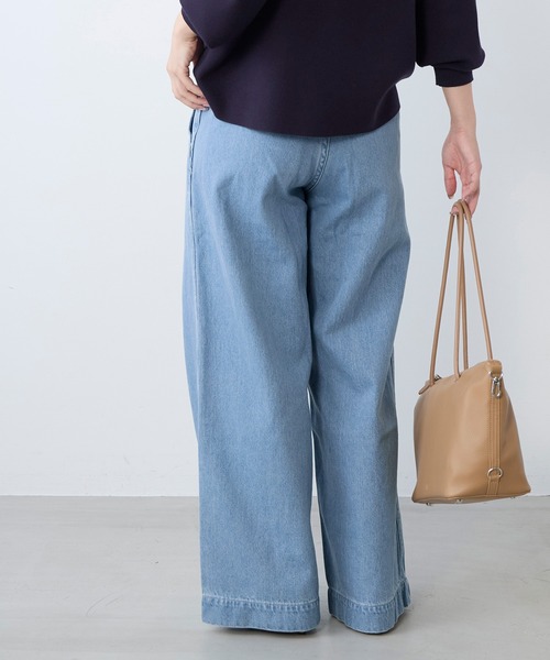 MICA&DEAL(マイカ&ディール)の「バギーライクワイドパンツ〈2サイズ展開〉(チノパンツ・レディース・ホワイト/ベージュ/ネイビー/グレー/ライトブルー・36/38)」の15枚目の写真