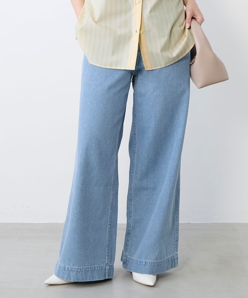 MICA&DEAL(マイカ&ディール)の「バギーライクワイドパンツ〈2サイズ展開〉(チノパンツ・レディース・ホワイト/ベージュ/ネイビー/グレー/ライトブルー・36/38)」の17枚目の写真