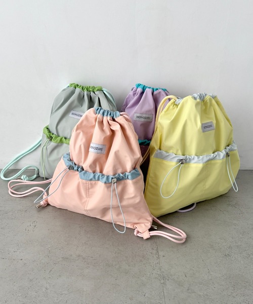 セール】カラフルナイロンナップサック（バックパック/リュック