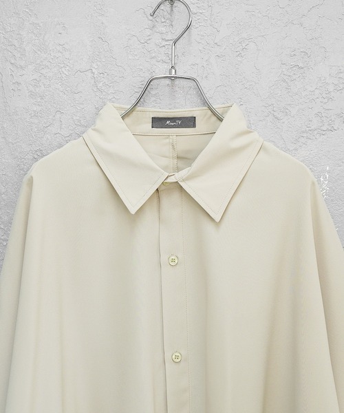 MinoriTY(マイノリティ)の「【MinoriTY】とろみ素材ドルマンシルエットルーズシャツ オーバーサイズ ルーズフィット レギュラーカラー メンズ(シャツ/ブラウス・メンズ・ブラック/カーキ/アイボリー・L/M/S)」の16枚目の写真