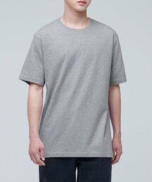 レイヤードクルーネックTシャツ_通常丈 [ミディアムグレー]