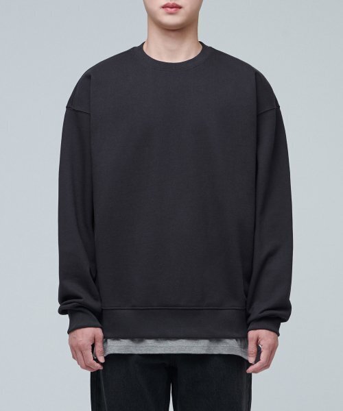 MUSINSA STANDARD（ムシンサスタンダード）の「レイヤードクルーネックTシャツ_通常丈 [ミディアムグレー]（Tシャツ/カットソー・メンズ・その他・XX-LARGE/LARGE/MEDIUM/SMALL/X-LARGE）」の3枚目の写真