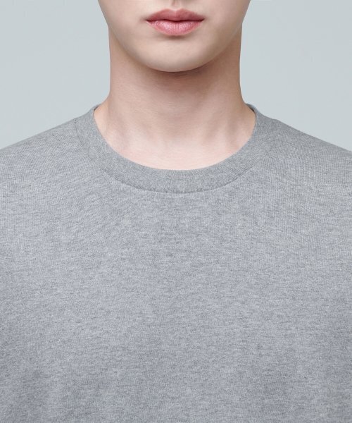 MUSINSA STANDARD（ムシンサスタンダード）の「レイヤードクルーネックTシャツ_通常丈 [ミディアムグレー]（Tシャツ/カットソー・メンズ・その他・XX-LARGE/LARGE/MEDIUM/SMALL/X-LARGE）」の5枚目の写真