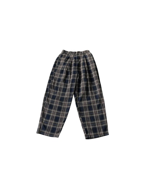 antiqua(アンティカ)の「インド綿 チェック柄 ワイドパンツ(その他パンツ・レディース・ブラック系その他/ブルー系その他・MEDIUM/LARGE)」の10枚目の写真