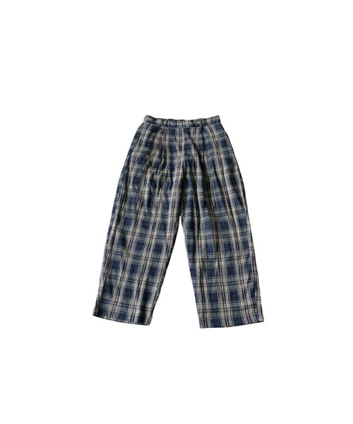 antiqua(アンティカ)の「インド綿 チェック柄 ワイドパンツ(その他パンツ・レディース・ブラック系その他/ブルー系その他・MEDIUM/LARGE)」の9枚目の写真