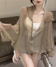 semuse（セミューズ）の「シアーオーバーサイズパーカー（パーカー）」