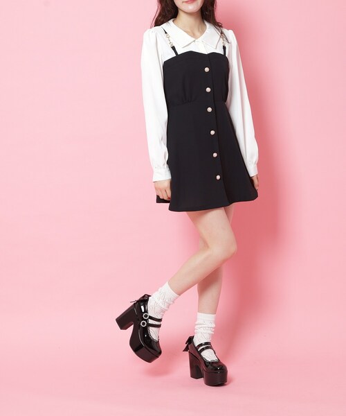 cs T&P（シーエスティーアンドピー）の「厚底バックリボンパンプス（パンプス・レディース・ワイン系3/アイボリー系1/ブラック系1・S/M/L/LL）」の6枚目の写真
