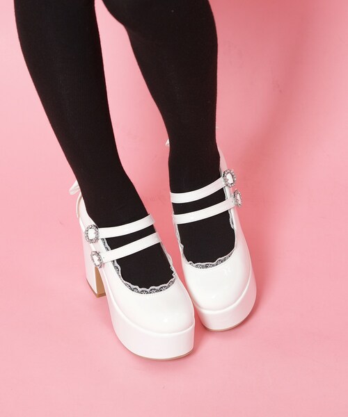 cs T&P（シーエスティーアンドピー）の「厚底バックリボンパンプス（パンプス・レディース・ワイン系3/アイボリー系1/ブラック系1・S/M/L/LL）」の10枚目の写真